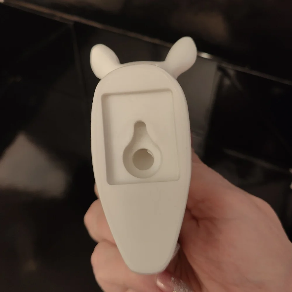 Decorative Glossy White Rhino Head PVC Wall Hook